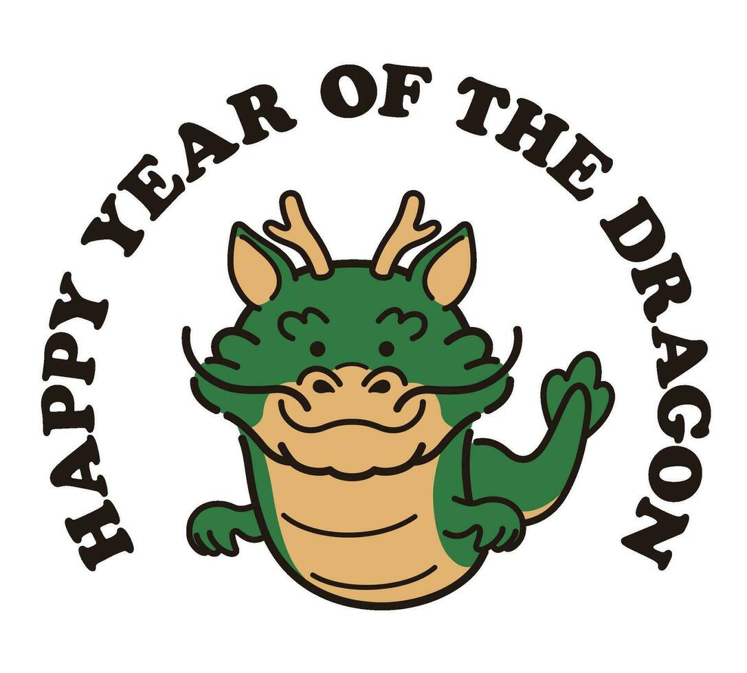 Year Of The Dragon Vector Zodiac Symbol Isolated On A White Background.