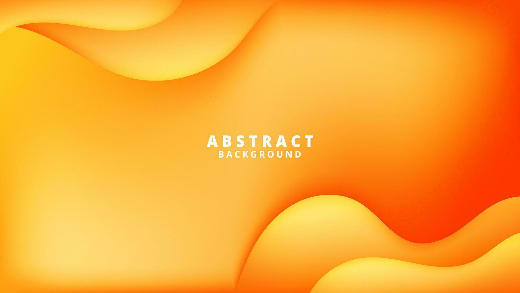 Abstract Gradient yellow Orange liquid Wave Background vector