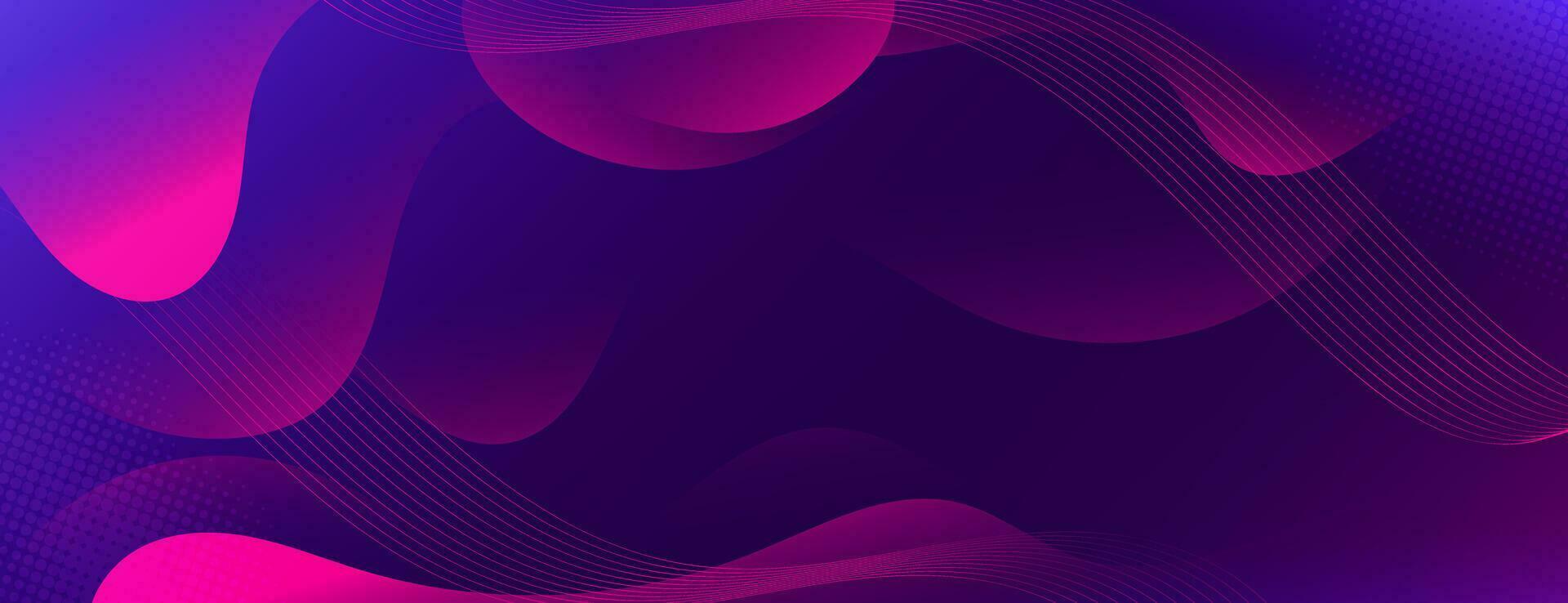 Abstract Gradient purple blue liquid Wave Background vector