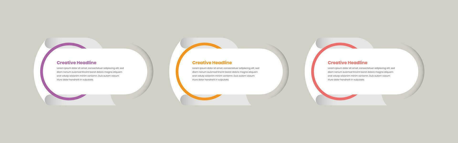 Simple professional business feature presentation infographic card layout vector