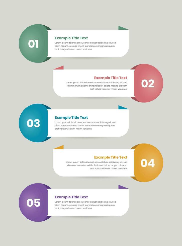 Business data visualization and information presentation simple infographic template with number vector