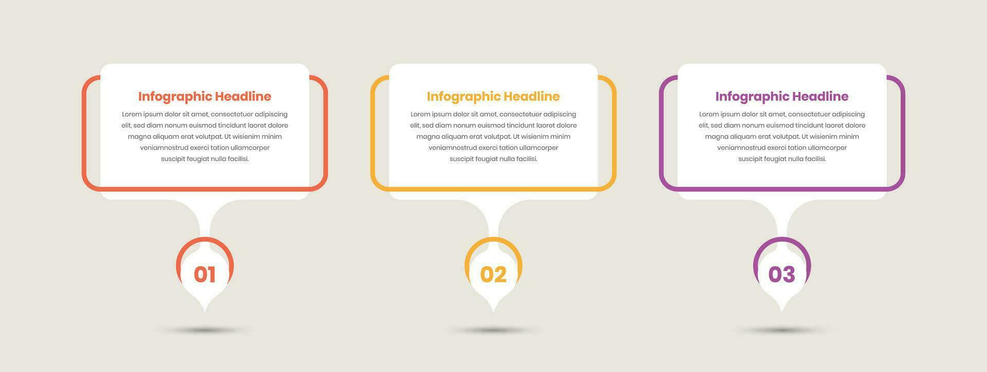 Simple feature overview steps infographic presentation template vector