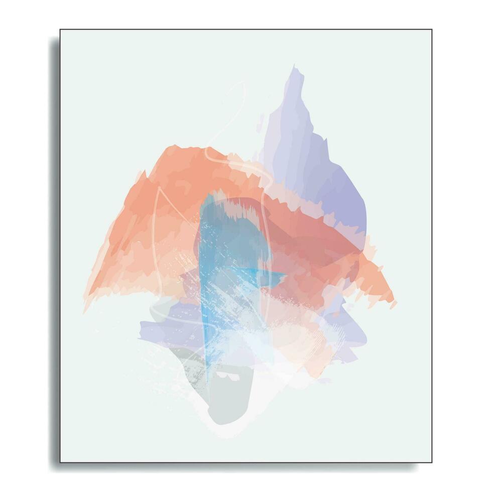 Water color digital abstract painting vector