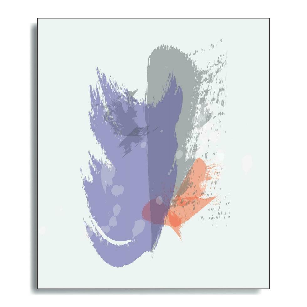 Water color digital abstract painting vector