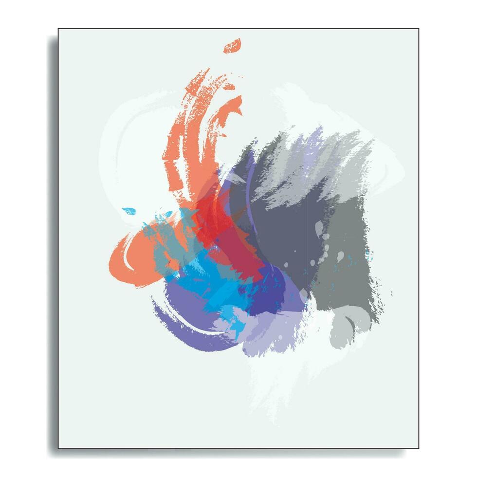 Water color digital abstract painting vector
