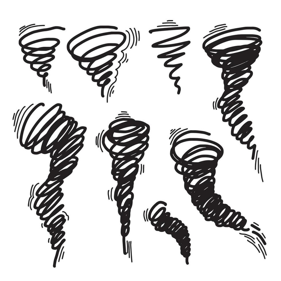 doodle wind illustration vector hand drawn style isolated on white background.