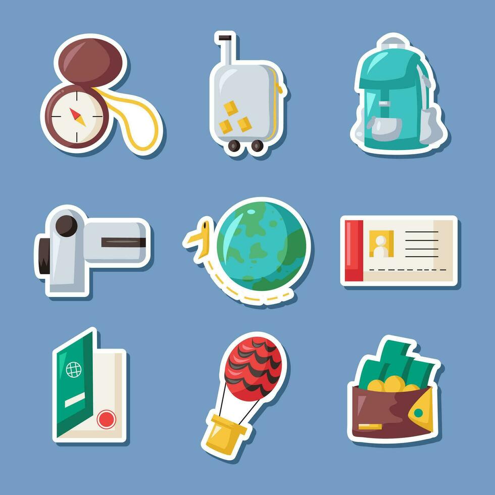 Tourism day sticker vector