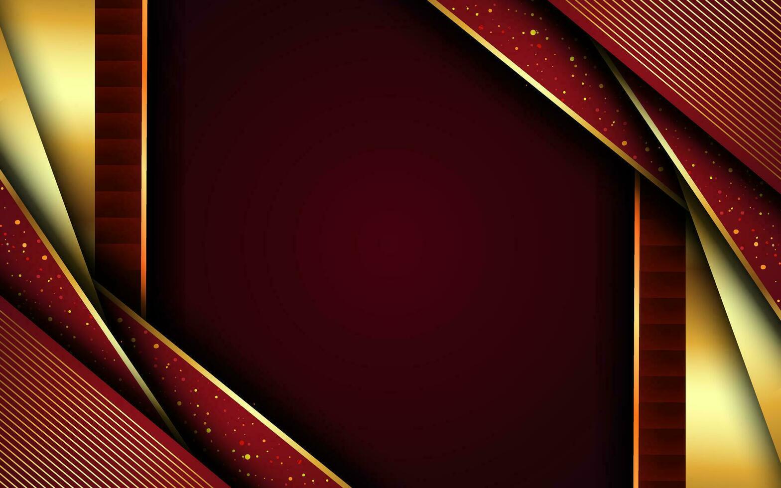 fondo de lujo diagonal capa superpuesta granate con elegante dorado vector