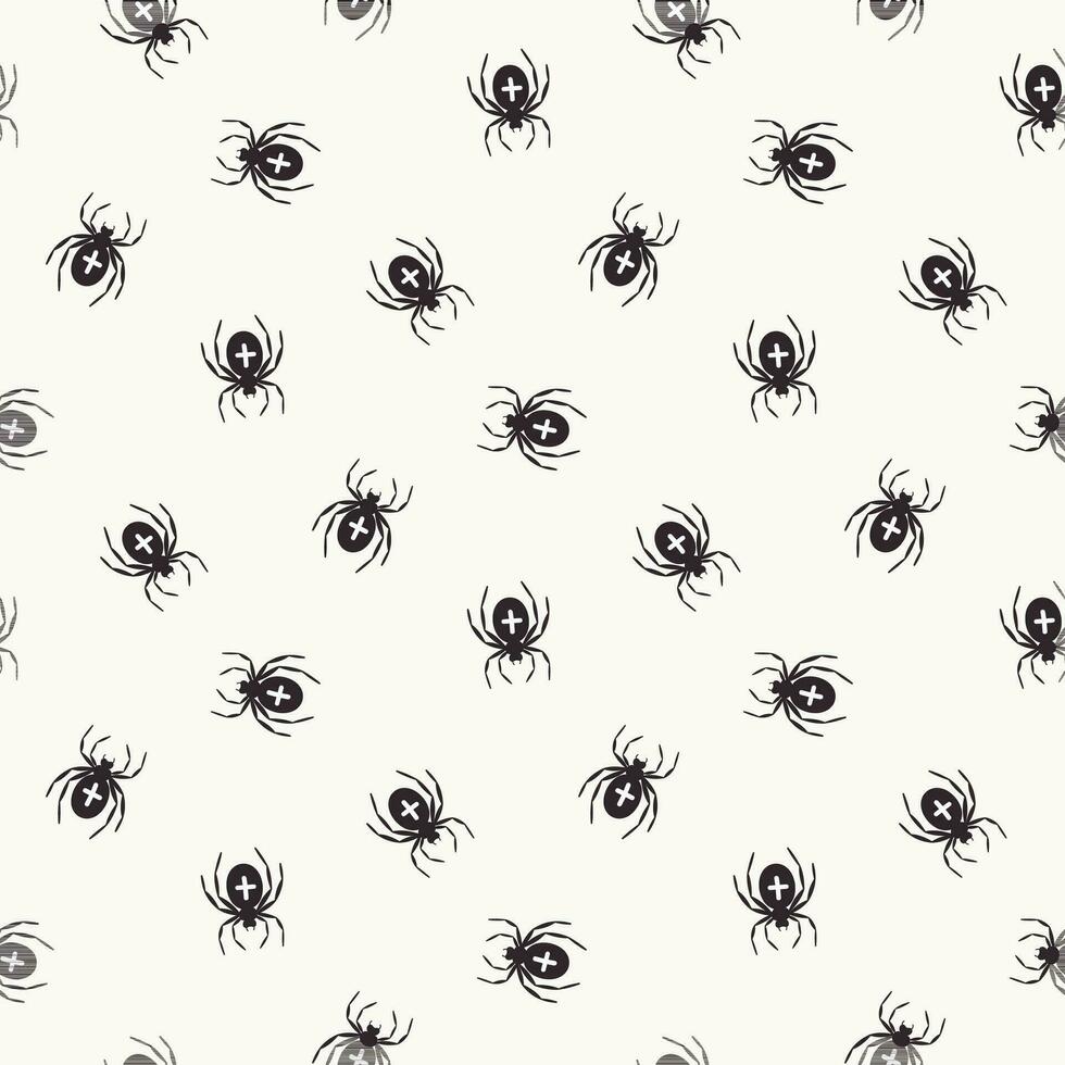 Seamless pattern with spider vector