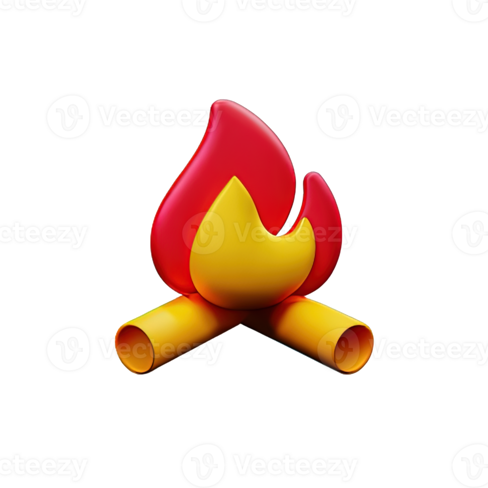 3d campfire icon png