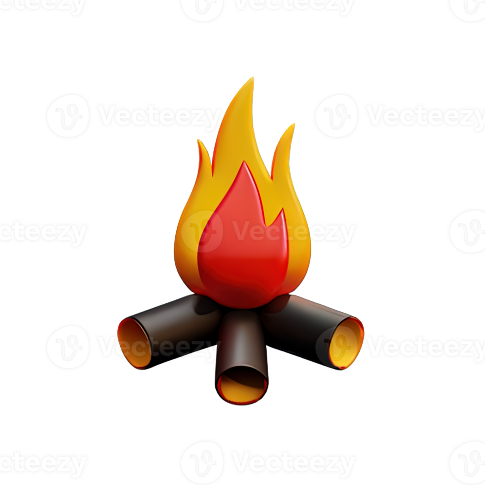 3d campfire icon png