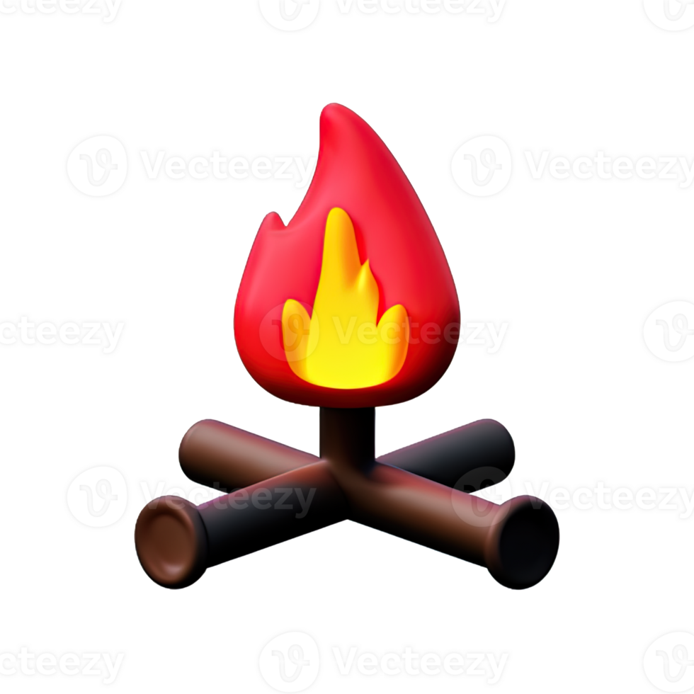 3d campfire icon png