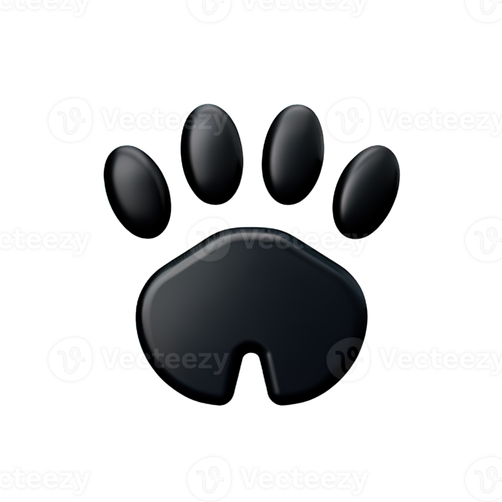 3d pet paw png