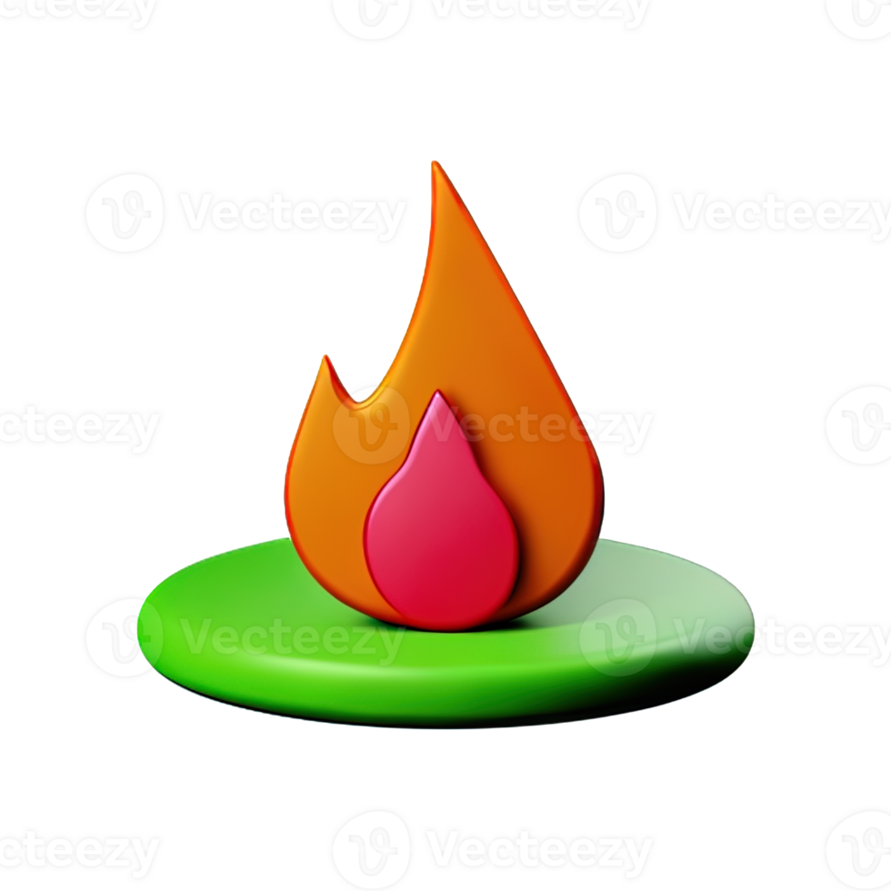 3d campfire icon png