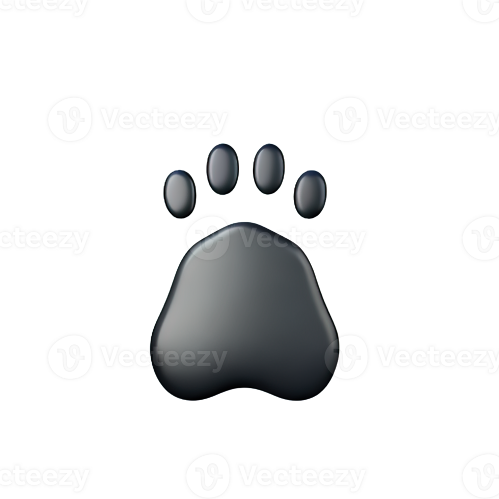 3d pet paw png