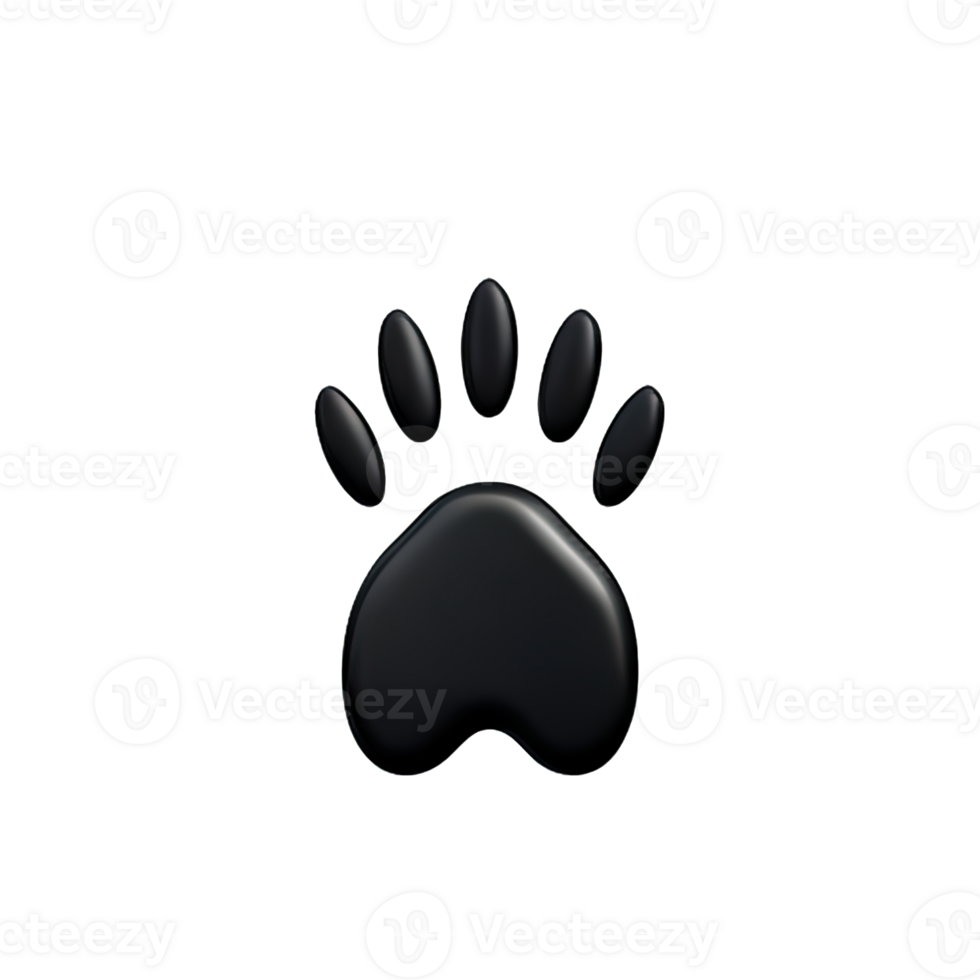 3d pet paw png