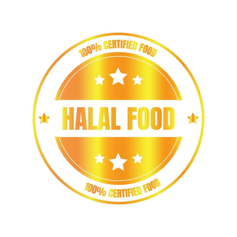 halal certificado insignia, halal comida certificado cinta insignia, halal producto Certificación sello vector