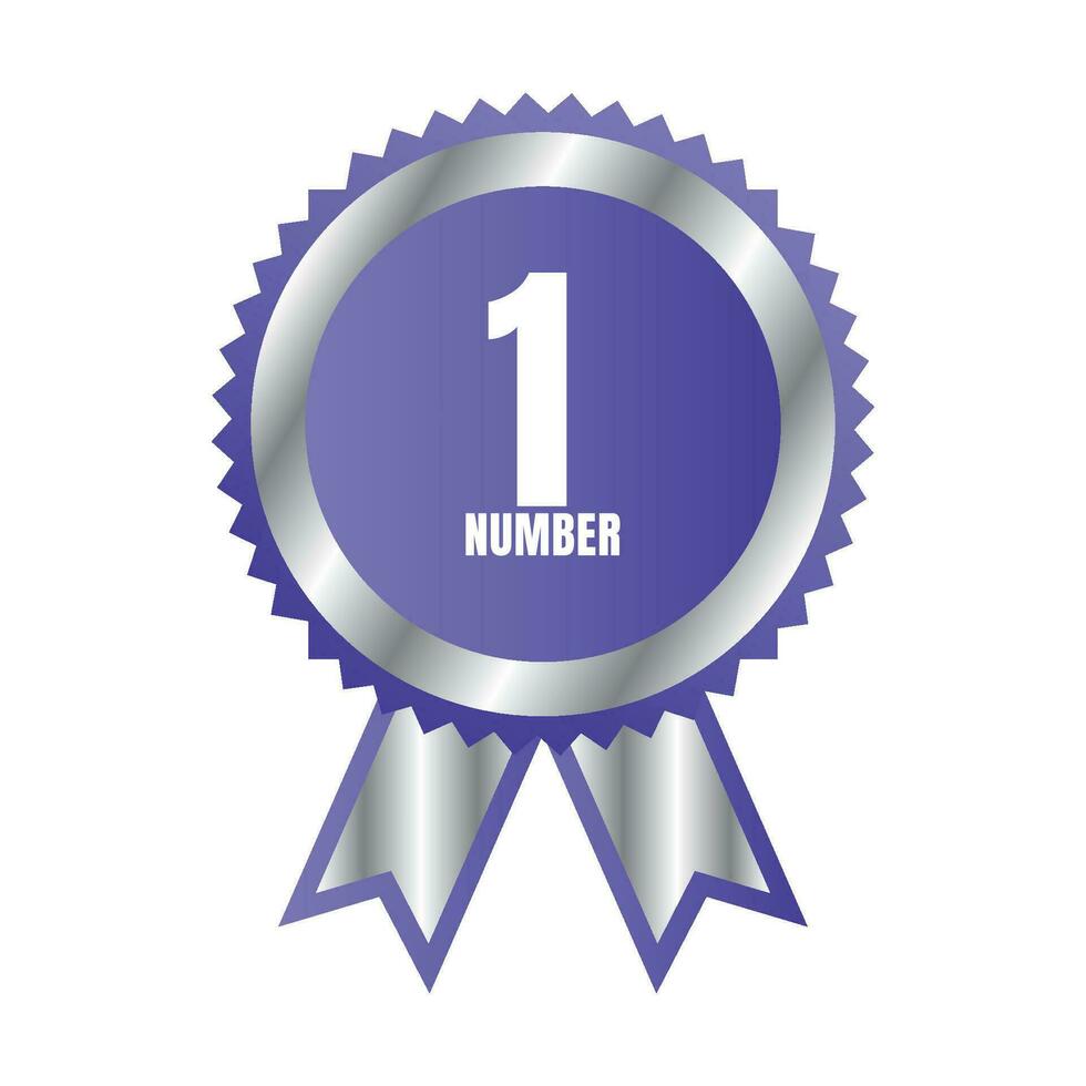 Approved stamp badge design, Certified seal ribbon, Number one ribbon badge vector
