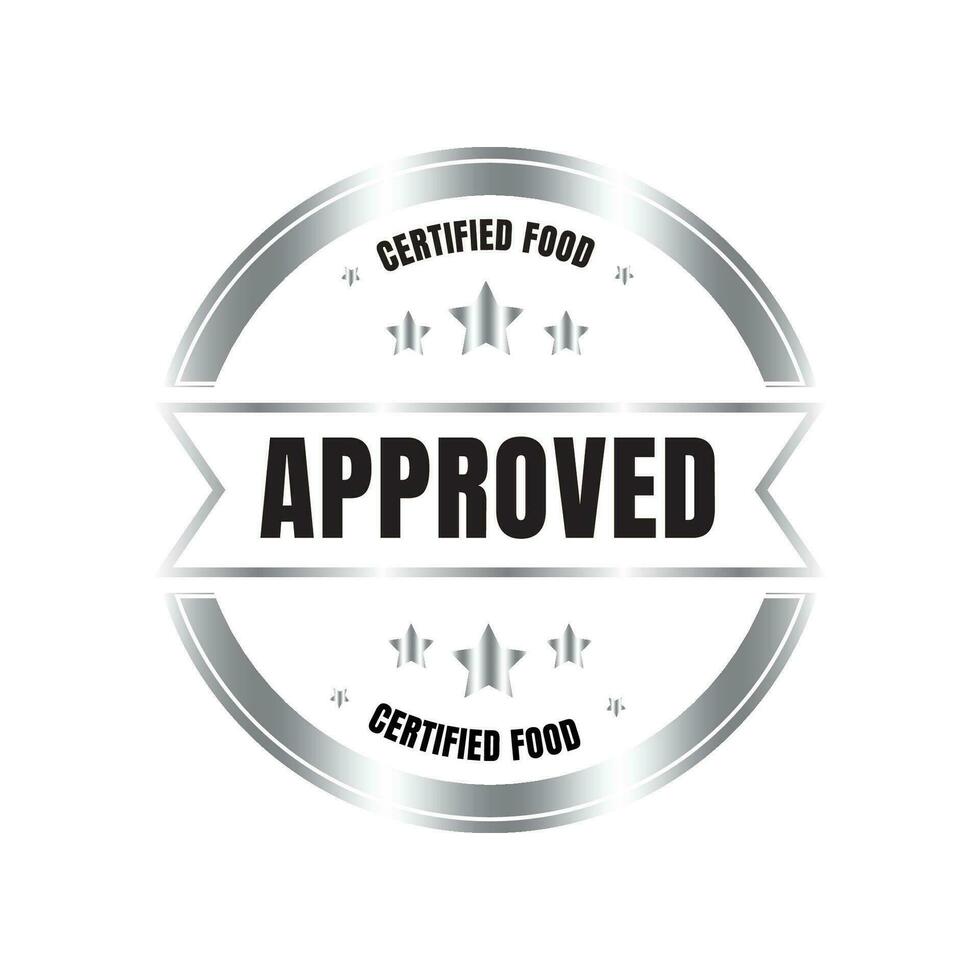Approved stamp badge design, Certified seal ribbon, Number one ribbon badge vector