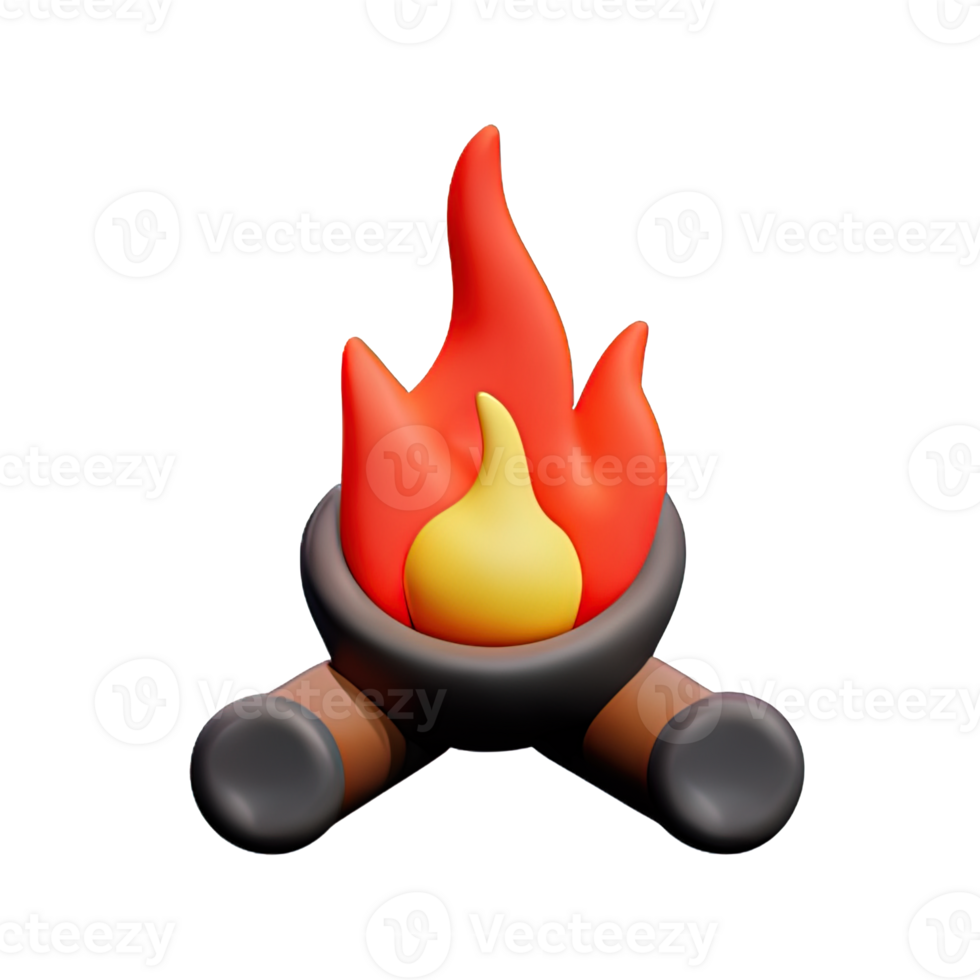 3d campfire icon png