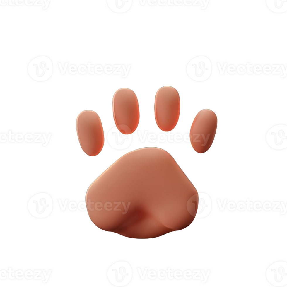3d pet paw png