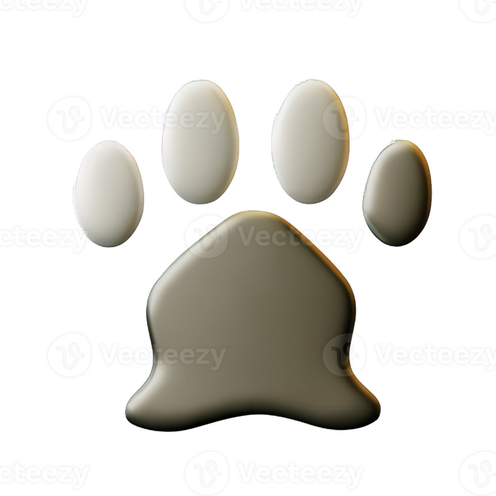 3d pet paw png