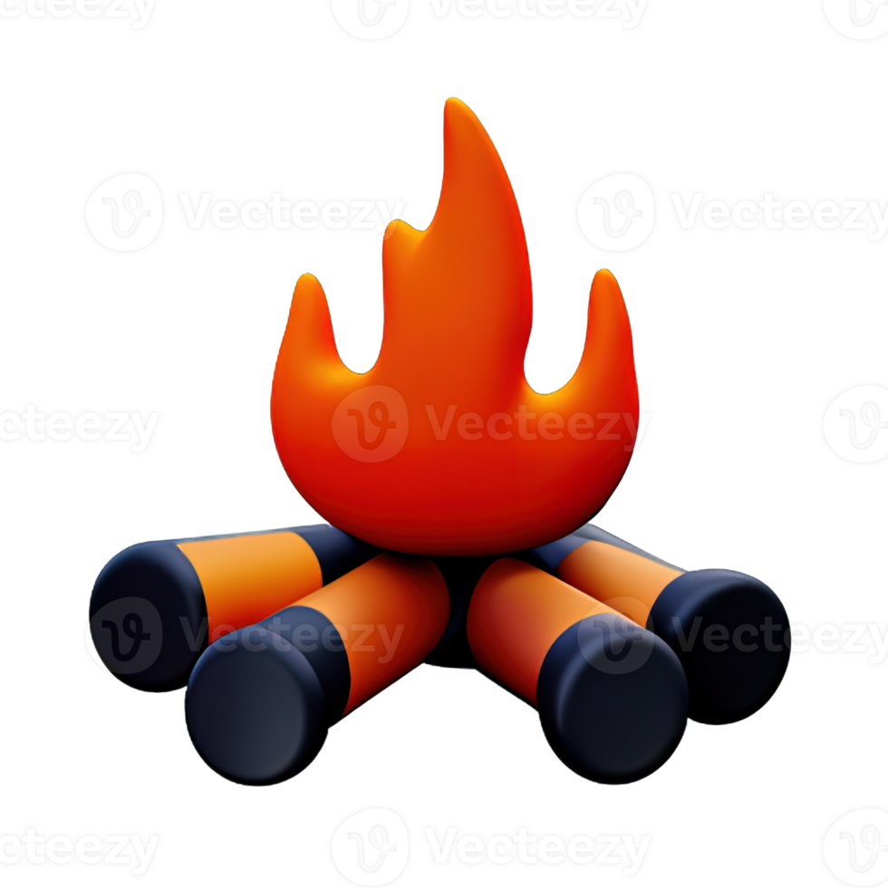 3d campfire icon png