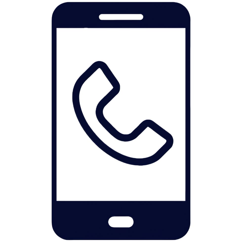 Phone icon in flat style png