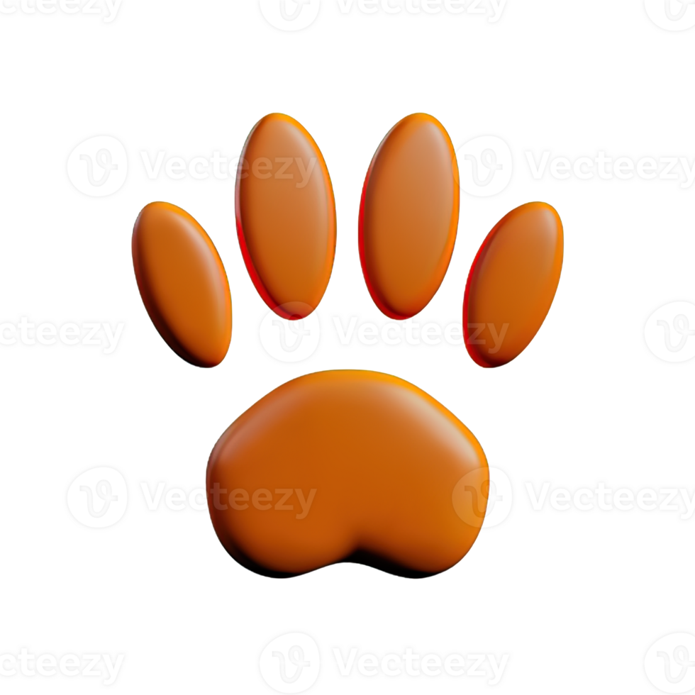 3d pet paw png
