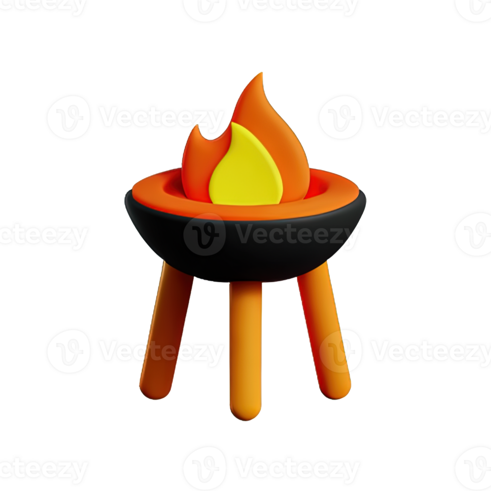 3d fogueira ícone png