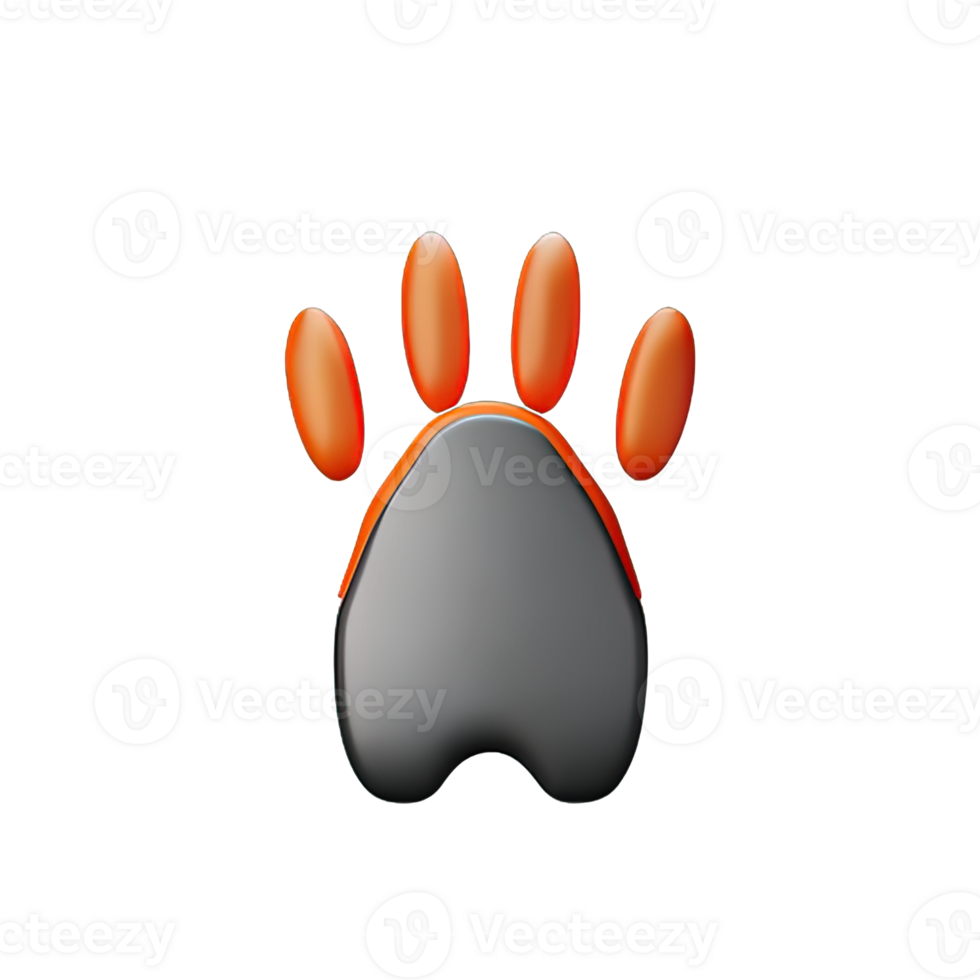 3d pet paw png