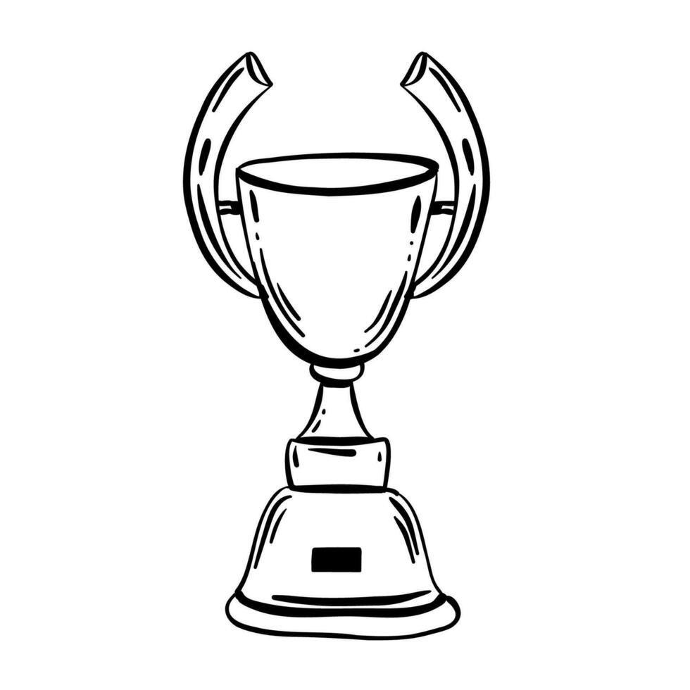 trofeo taza vector plano icono con número uno