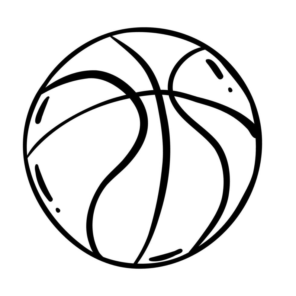 basketball vector illustration black on white