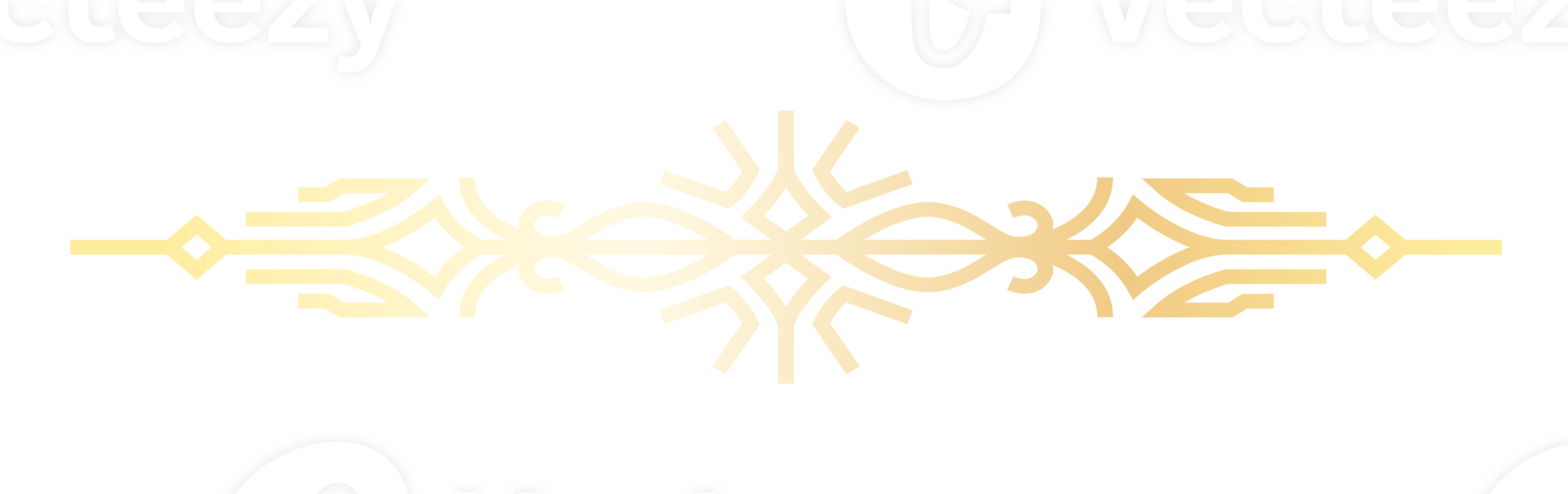 Line art luxury golden border. Abstract golden elegant text divider for your design projects. PNG with transparent background