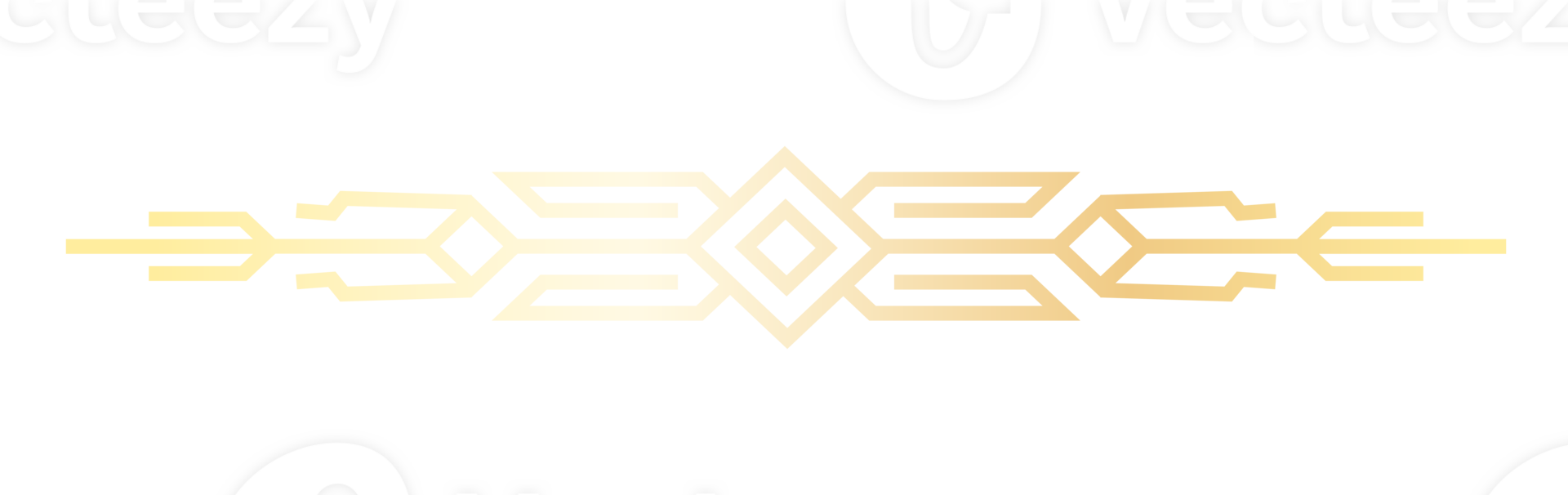 Line art luxury golden border. Abstract golden elegant text divider for your design projects. PNG with transparent background