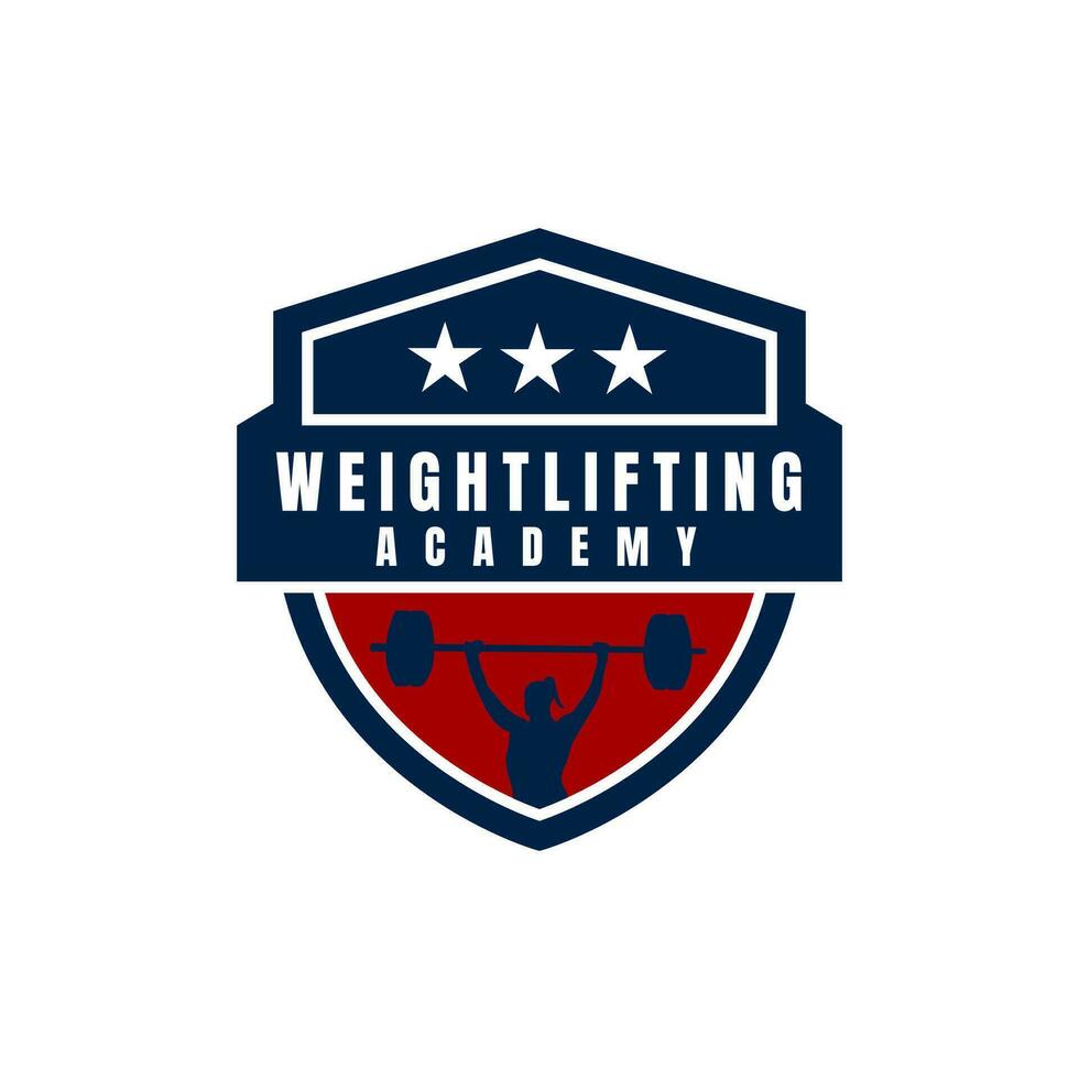 USA weightlifting sport vector illustration logo design