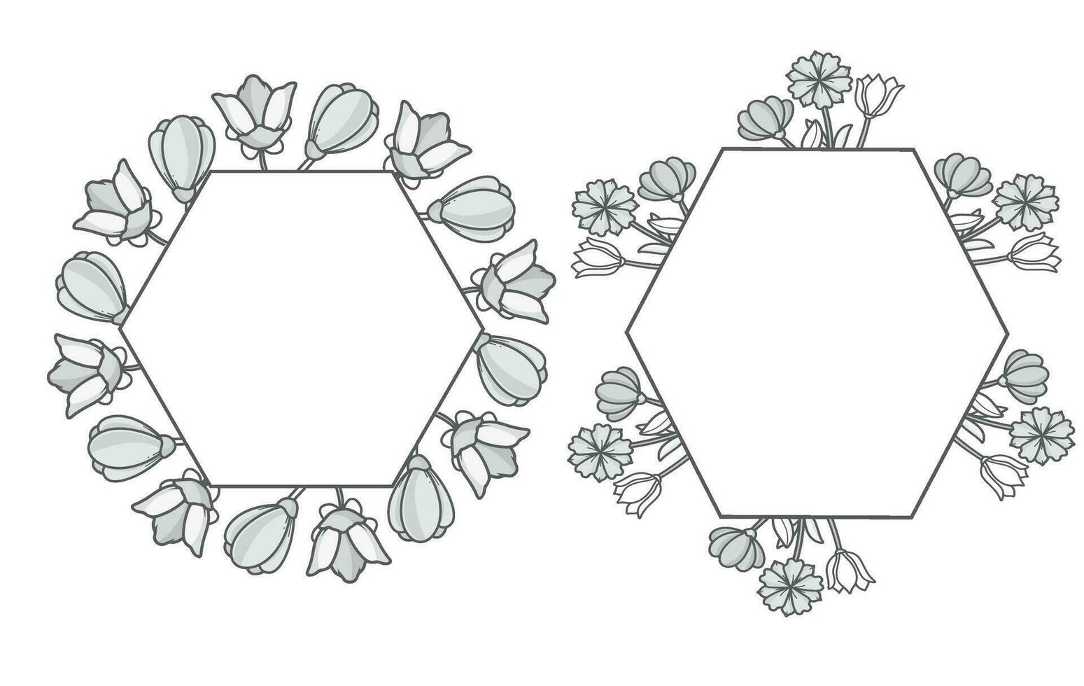 Wedding flower frame vector