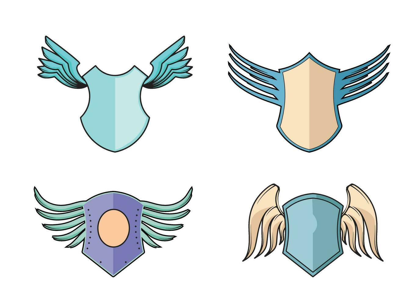 Shield Wings Icon vector
