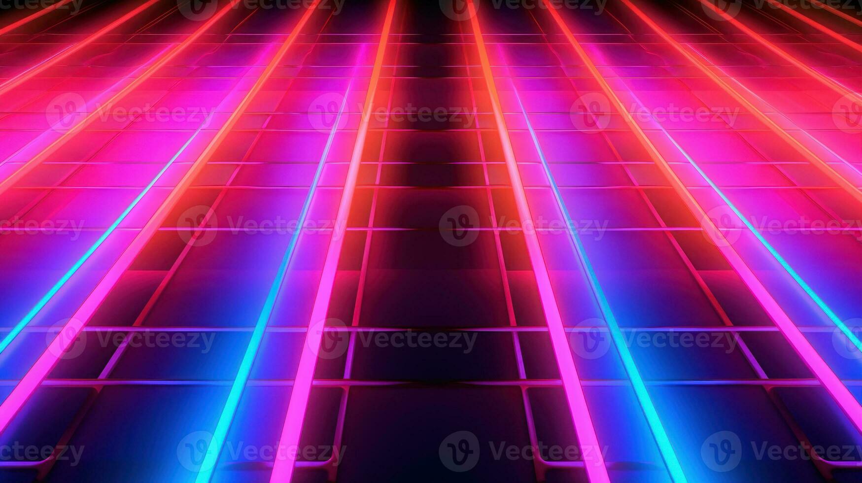 Neon vivid geometrical background. Illustration AI Generative photo