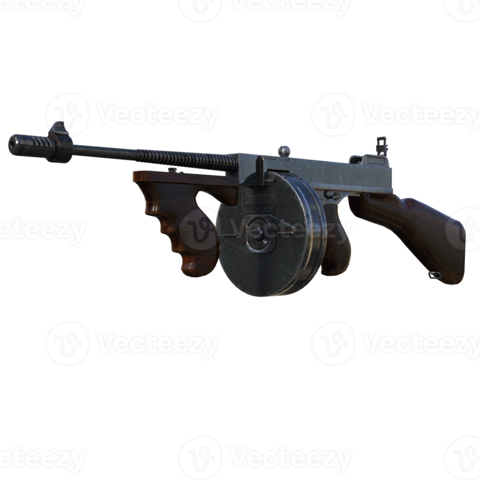 Weapons gun for the army isolated 3d png