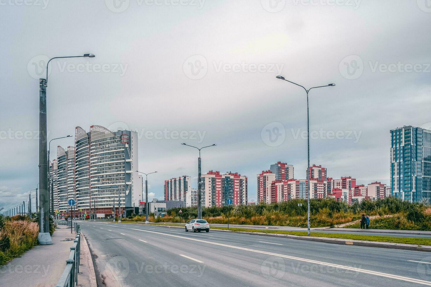 Residential neighborhood in the South-West of Saint Petersburg photo