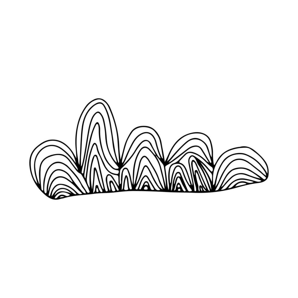 Vector ink cloud doodle illustration