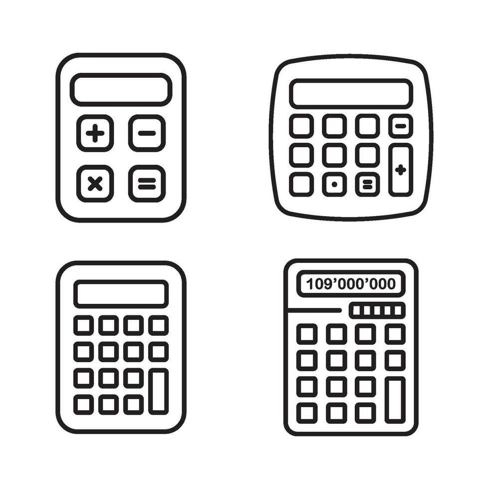 Ilustración de vector de icono de calculadora