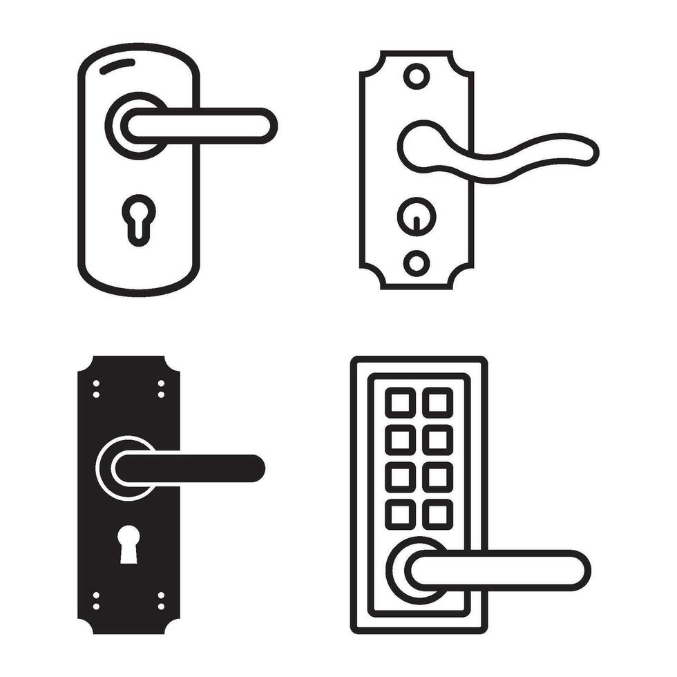door handle icon vector