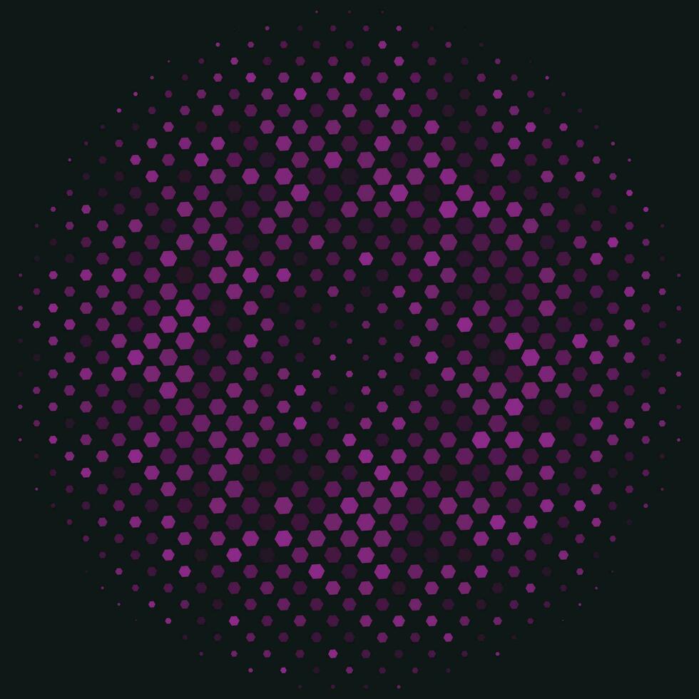 Dark Multicolor, Violet vector modern geometrical hexagon abstract background. Dotted texture template. Geometric pattern in halftone style with gradient.
