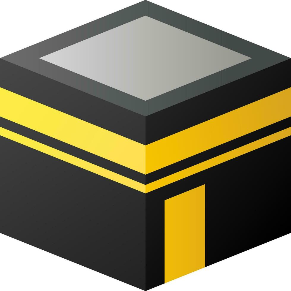 kaaba icono vector ilustración. silueta de kaaba la meca icono para mubarak, eid, hayy, umrah, y qibla gráfico recurso acerca de Adoración en islam y musulmán cultura