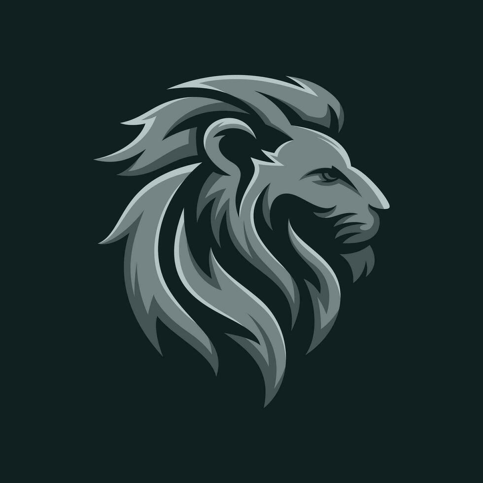 Lions mascot logo design illustration for sport or e-sport team vector