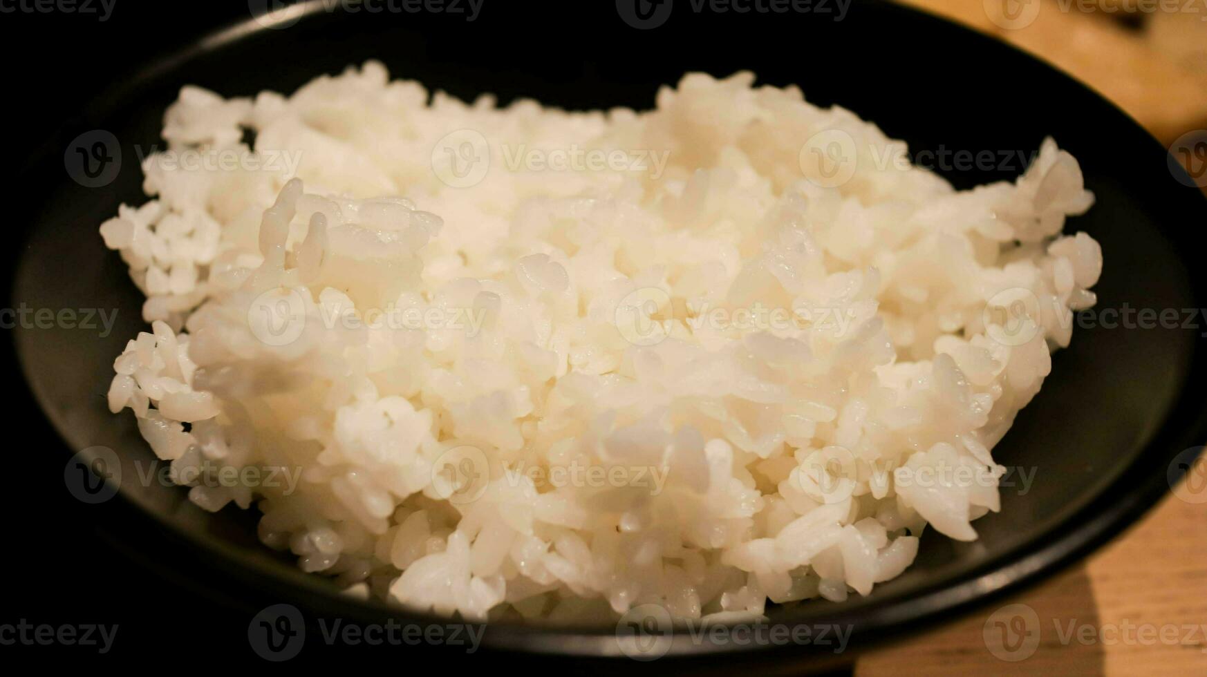 A bowl of white rice for commercial marketing promotion. photo