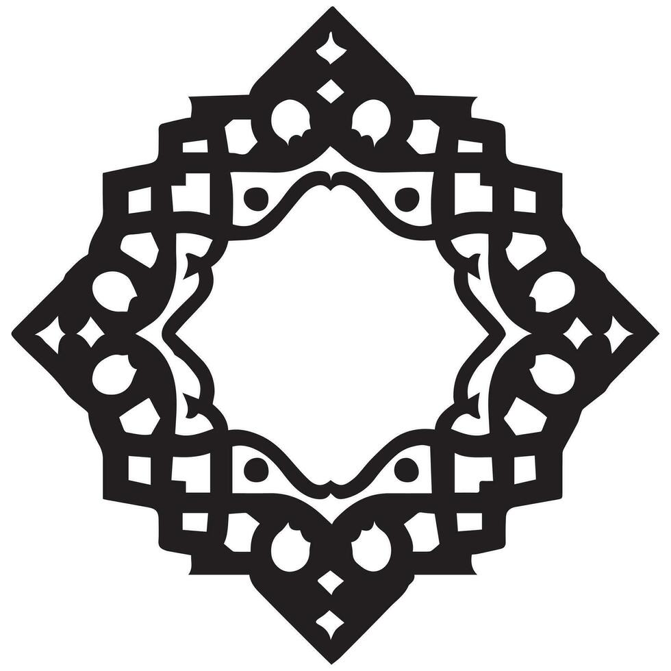 Islamic Ornament Vector Design Illustration, Islamic Floral Vector