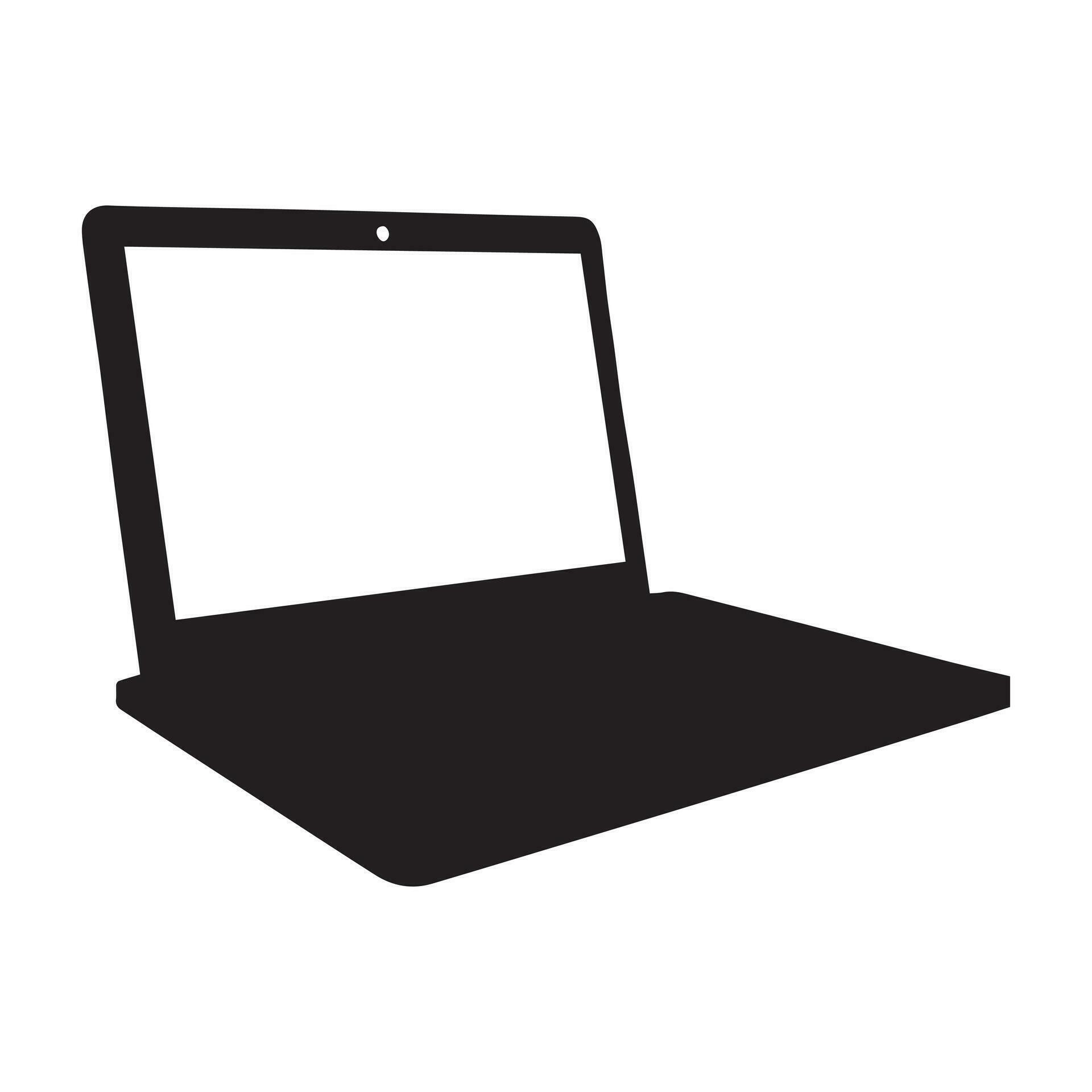 Best Laptop To Run Silhouette Cameo 3 This is a Laptop Vector silhouette illustration black color 24765966